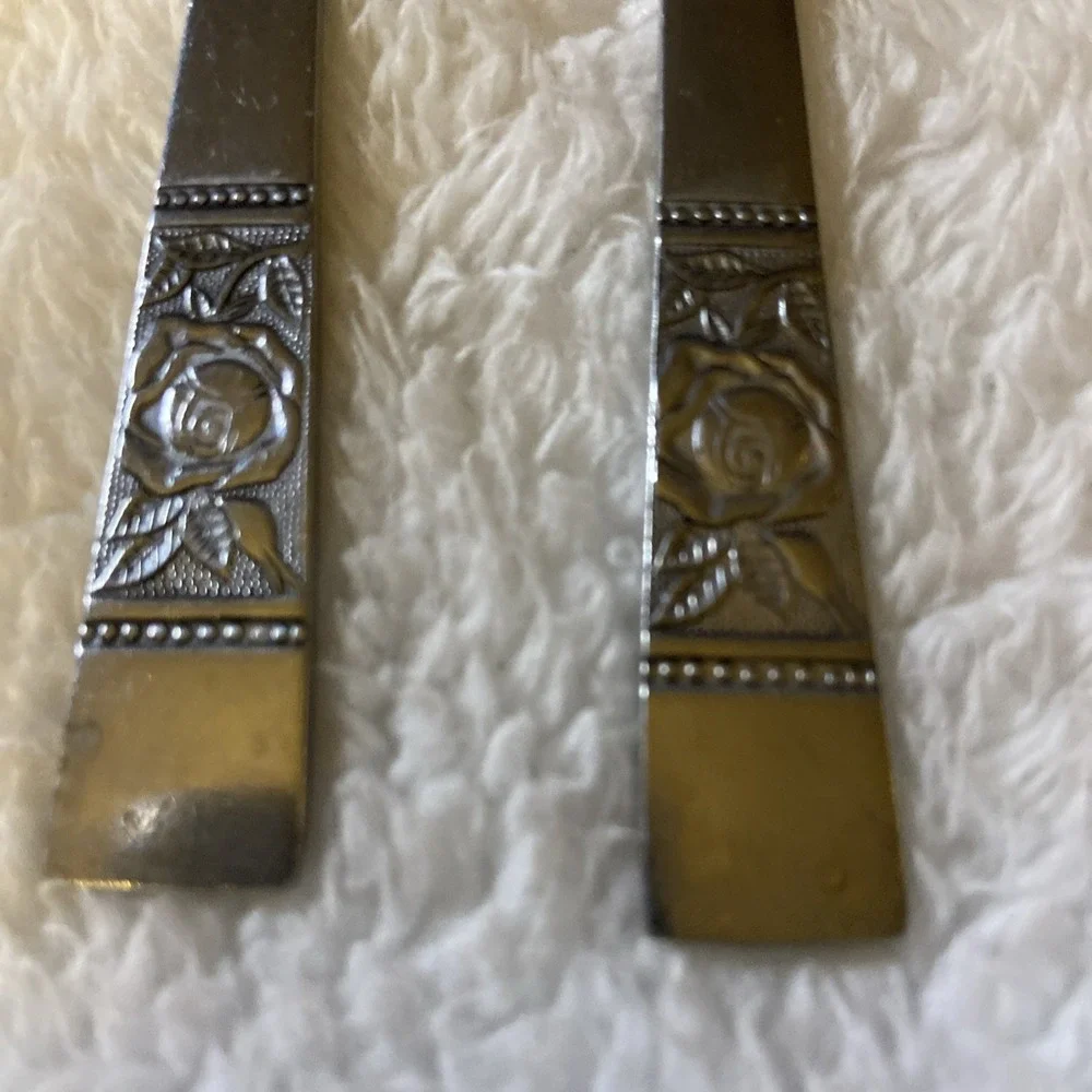 Laureen Black Rose By National‎ Stainless Forks Lot Of 2